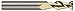 Micro 100 ARMM-120-3S Square End Mill, 12 mm Cutter Dia, 30 mm LOC, 3 Fl, 12 mm Shank Dia, 83 mm OAL, ZrN