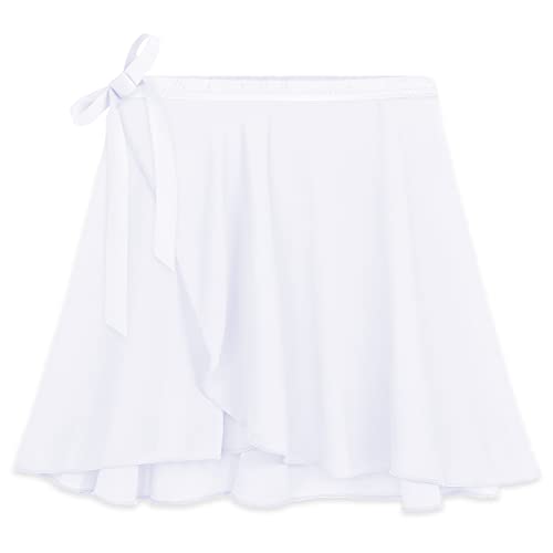 Kereda Ballet Wrap Skirts For Girls Women Toddler Chiffon Ballet Dance Skirt For Women 1 Pack White #TOP20