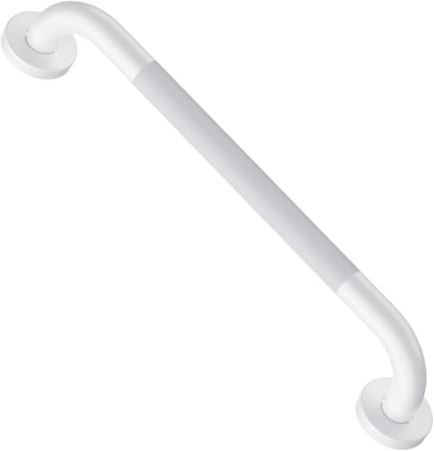 16 Inch Oil Rubbed White Shower Grab Bar w/Anti Slip Grip, ZUEXT Stainless Steel Bath Grab...