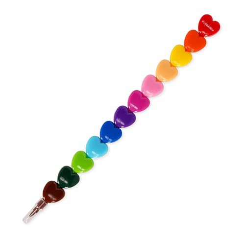 Hohopeti Lot De 12 Crayons Empilables En Forme De Cœur Pour étudiants
