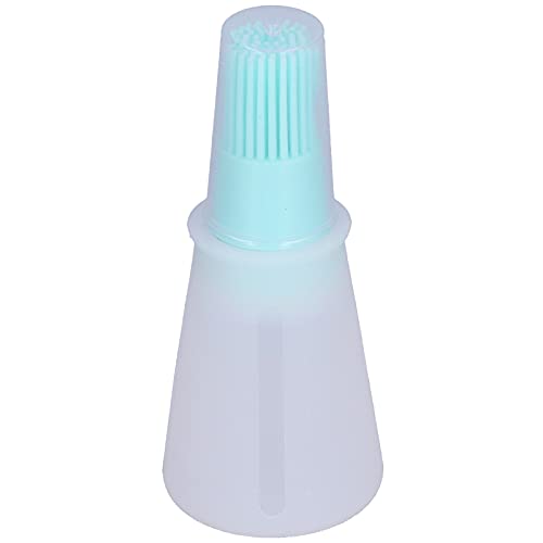 Oil Brush Bottle Silicone Multifunctional Sauce Barbecue Oil Brush with Transparent Bottle Cap Kitchen Tool for Baking Cooking Family Gatherings Material Silicone Size Small (Green)