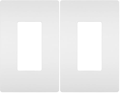 Image of Legrand radiant Screwless Wall Plates for Decorator Rocker Outlets, 1-Gang, White, RWP26WCC10 (Pack of 2)