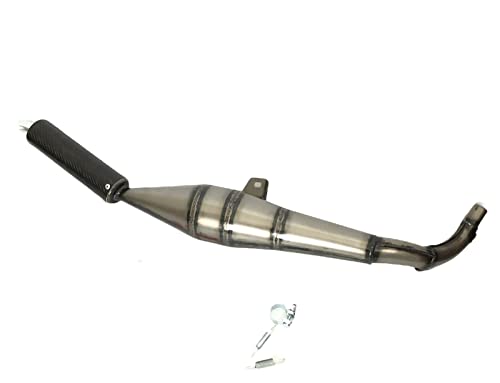 Incluse molle di fissaggio SCARICO MARMITTA ESPANSIONE ORIGINALE SIMONINI SILENZIATORE IN CARBONIO NERO SCARICO DA 22 MM CICLOMOTORE CIAO - BRAVO