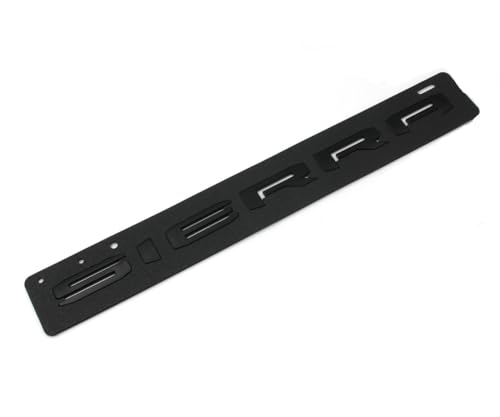 Image of 4PCS Matte Black AT4 Emblem Sierra Letters Compatible with 2019-2024 Sierra 1500 (Matte Black)