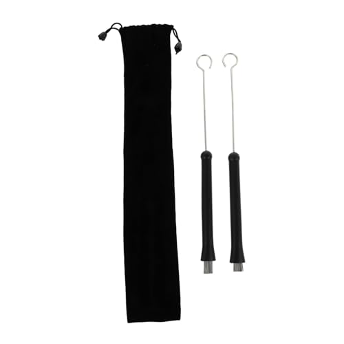 Yardwe 1Set Durable Drum Wire Brushes with Cleaning Bag for Drum Maintenance for Snare Drums and Jazz Drum Heads Lightweight and Portable Drum Supplies