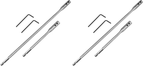 Hotop 4 Pcs 1/4 Drill Bit Extension Set Spade Bit Extender 6 and 12 Inch (Pack of 2)
