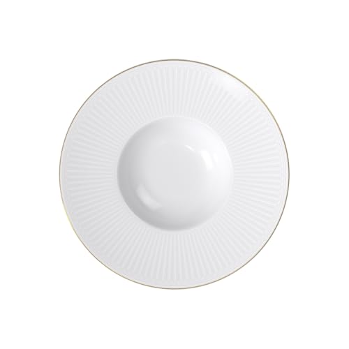 Château Septfontaines deep plate, 29 cm Ø, white/gold