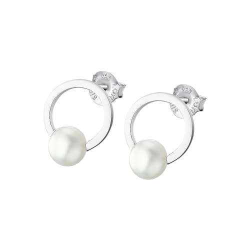 LOTUS SILVER Pendientes Mujer Plata de ley 925 LP1773-4/1 - Perla Cultivada - Ligeros, Cómodos y Resistentes - Cierre Seguro de Presión - Argollas de Plata Mujer - Special Prices