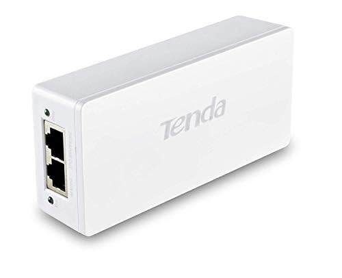 Tenda PoE Injector 48V, IEEE802.3at Gigabit PoE Injector up to 30W, Compatible with IEEE 802.3af, RJ45 Port, Passive PoE 10 / 100Mbps, Distance Up to 100 Meters, Plug and Play(PoE30G-AT)