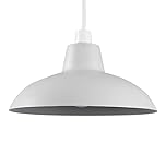 MiniSun | Retro Style Grey Metal Ceiling Light Shade | Pendant Lights, Home Décor & Improvement Essential | 28.8cm Shade Width