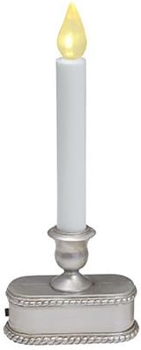 Sylvania V1532-88 9" 1 Light Brushed Silver Battery Operated LED Sensor Candle - Quantity 1010
