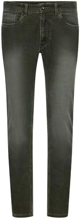 camel active Herren Slim Fit 5-Pocket Hose Waldgrün, menswear-35/34