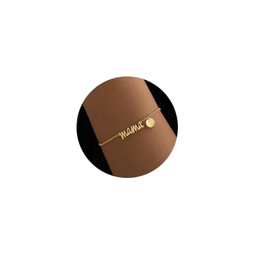 Mama Bracelet for Women - Gold Initial Bracelet for Mom, Stepmom, Bonus Mom, Mother in Law, Wife Z