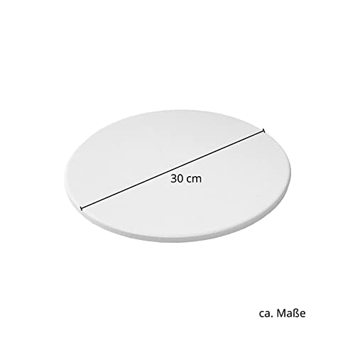 TAINO Pizzastein Pizzaplatte Grillplatte ø30 cm Brotbackstein rund - Flammkuchen Brot Teig - für Backöfen Holzkohle- und Gasgrills