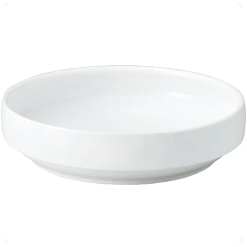 【17cm すくいやすい食器】まるくぱーじゅ(公式) 2歳〜小学生 ワンプレート どんぶり サラダ皿 深皿 子ども食器 食洗機 電子レンジ 保育園給食 陶磁器 強化磁器 (ホワイト)