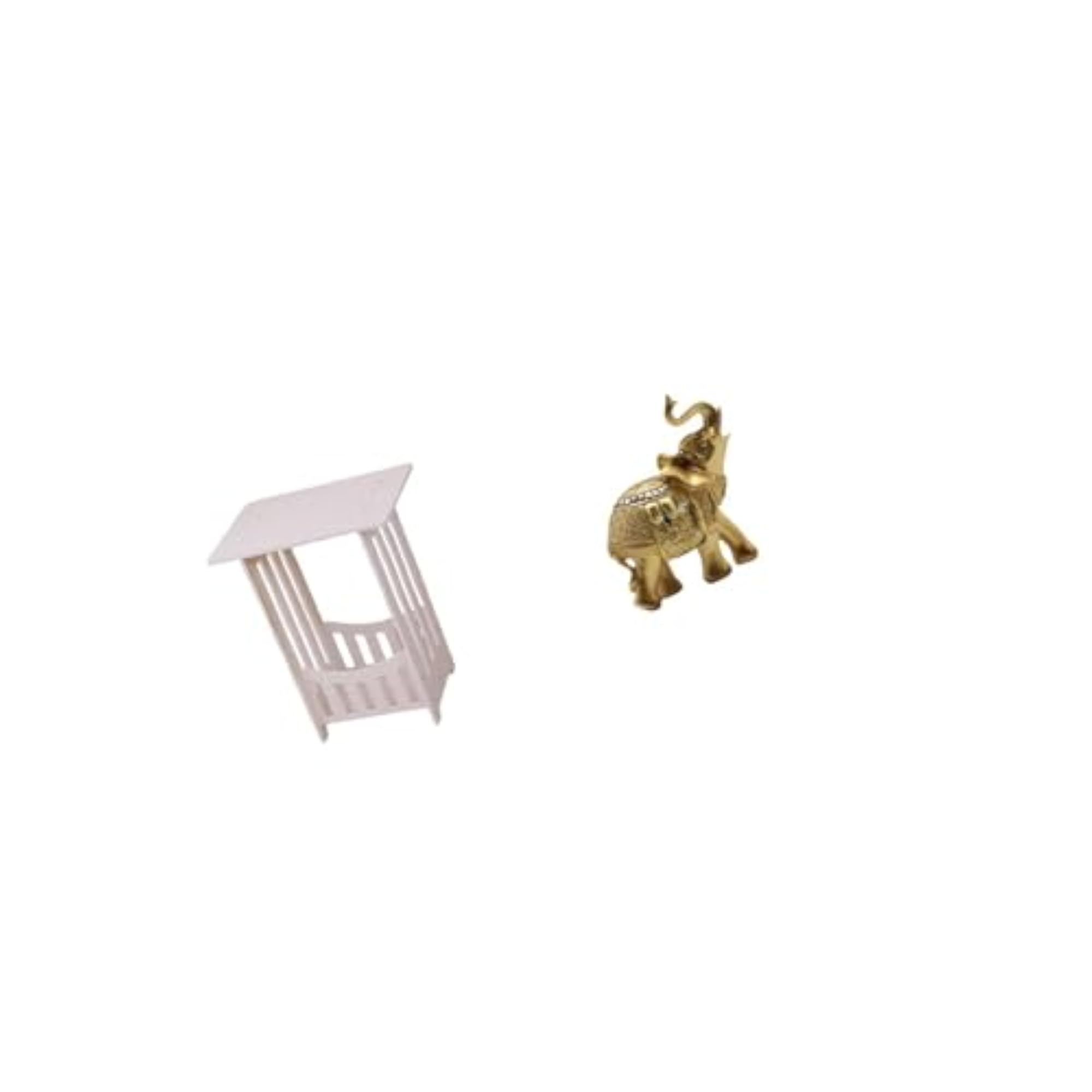 Practical Bedside Table with Elephant Statue Decorative Figurine