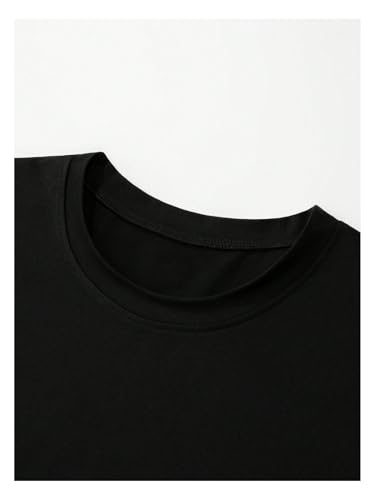 SOLY HUX Men's Letter Print Short Sleeve T Shirt Round Neck Summer Casual Tee Tops3