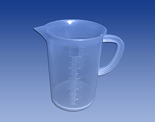 Widely Pure Measuring Jug 1000ml with Handle Transparent Plastic Molded in Polypropylene (250,500,1000,2000ml)