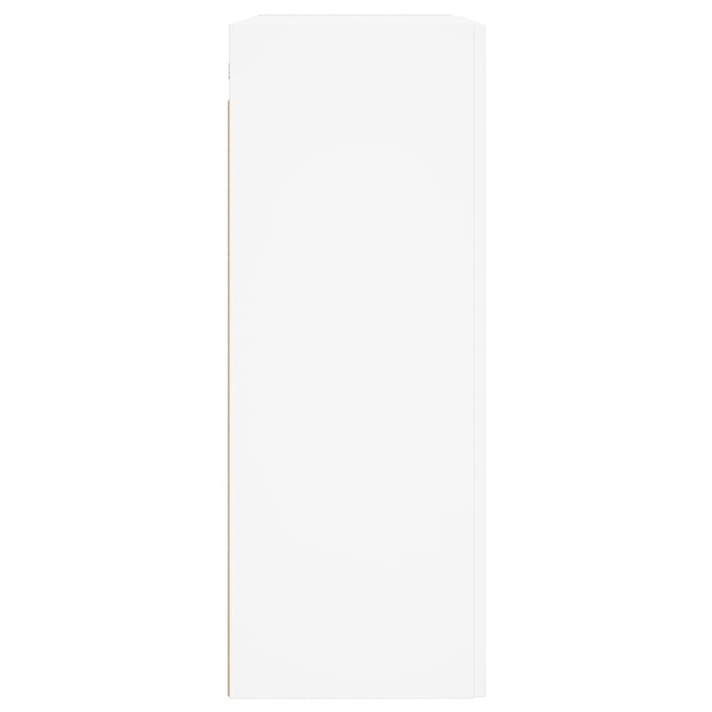 vidaXL Armario de Pared Madera de ingeniería Blanco 69,5x34x90 cm, Armario, Armario Colgante, Armario Auxiliar, Armario de almacenaje