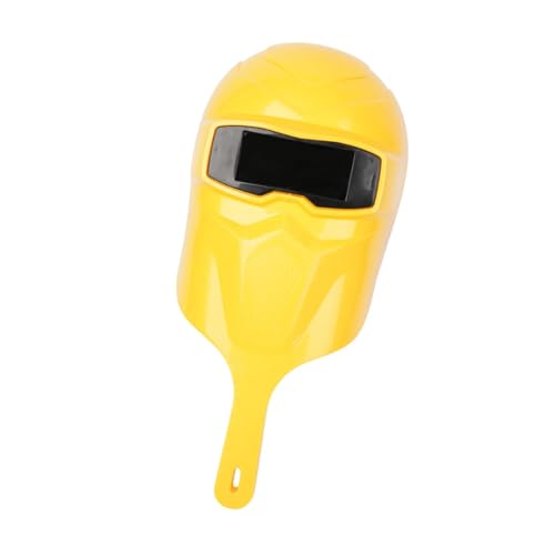 YWMJZEU Handheld Welding Helmet, Welder Mask with Eyeglass Eye Protection Face Shield for Grinding High Welding Operate Temperature, Yellow