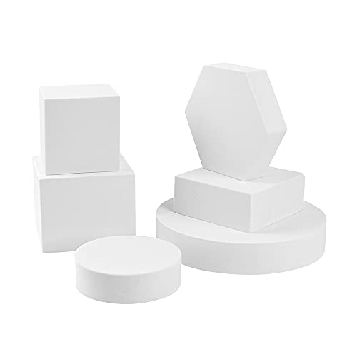 Accessoires photo de studio Gisela en mousse blanche pour valoriser bijoux et cosmétiques