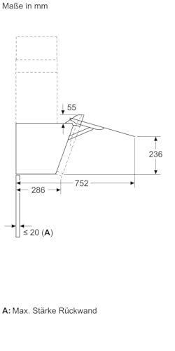 NEFF D85IFN1S0, N 50, Smarte Wandesse, Dunstabzugshaube zur Wandmontage, 80cm breit, Made in Germany, Efficient Drive, LED-Beleuchtung, Kochfeldbasierte Haubensteuerung, Touch Control, Schwarz