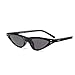 YGDBXHYD Small sunglasses for women's cat eyes retro black red fashionable sunglasses for women(Black Frame Clear)