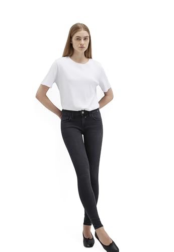 Mavi Damen Adriana Jeans, Smoke Brushed Street, Mid-Rise, Super Skinny, 32W 32L – Ansicht 1