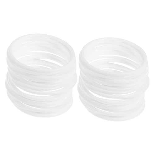 QUMIIRITY 30pezzi Cerchi Di Plastica Trasparenti Per Decorazioni Per Creare Ghirlande e Accessori Macramè Materiale Resistente