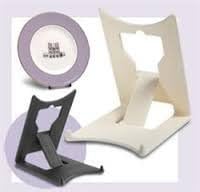 Large Clip Plate Stand for 10" Plates in Ivory White (Item #CLLGMX) - 2 Pack