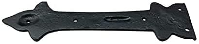 Image of Adonai Hardware Adonijah Aluminium Strap False or Faux or Dummy Hinge Front (6.5 inch x 16 Pack, Matte Black) for Barn Doors, Gates, Kitchen Cabinets, Wooden Box, Furniture, Cedar Chest and Sheds