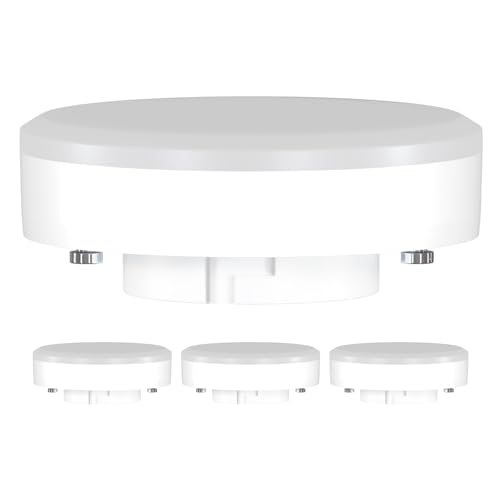 ledscom.de 4 Pieces GX53 LED Bulb, White (4100 K), 10.9 W, 1212lm, 115°, matt, 1212lm (10.9w) / Light Colour: White