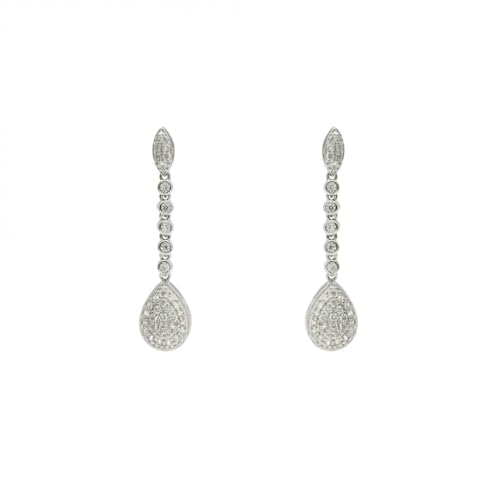 LINE ARGENT - Pendientes Novia Swarovski Diseño Colgante con Circonita | Plata de Ley 925 | Elegancia Clásica y Brillo Inigualable | Pendientes Plata