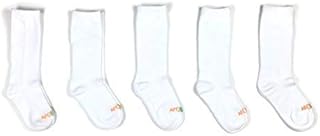 AFO Baby Baby,Clothing,Baby Boys 0-24m,Socks & Tights,Socks AFO Baby Socks, Knee High - 5 Pack, Ideal for Pediatric AFOs, SMOs and Foot Braces - white - XXX-Small