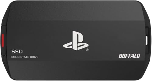 Image of BUFFALO External SSD 1.0TB Officially Licensed Product, Compatible with PS 5 / PS 4 Consoles - USB3.2 Gen2 Type A and C - Portable Anti Shock IP55 Dust and Water Resistant SSD-PHO1.0U3B
