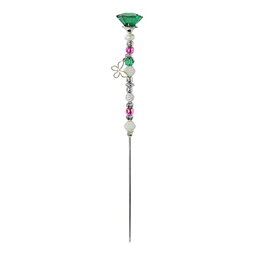 Feniyue Fairy Beaded Garden Stakes Fairy Wand Garden Stakes Handcrafts, Colorful Glass Insert Ornament Garden Decor, Flower Pot Decor, Handmade Fairy Wand Gifts For Children 6Pcs #TOP4