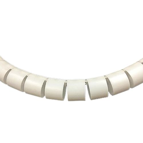 Cubrecables Organizador de Cables en Espiral Flexible, Protector de Cable de Almacenamiento, Tubo de PE, 1/3/5/10 Metros, 8/12/16/22/28/32/42mm(White,10MM_5 Meters)