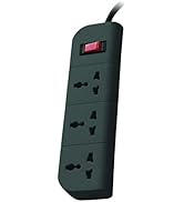 Belkin 3-Socket Surge Protector Universal Socket with 5Ft (1.5-Meter) Heavy Duty Cable Overload P...