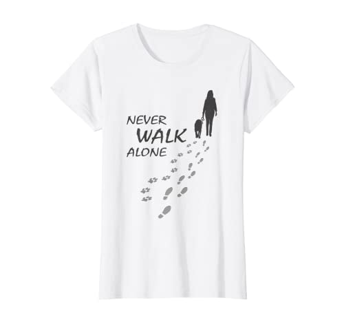 Cães – Never walk alone – Doglovers amantes de cães Gassi t-shirt, Branco