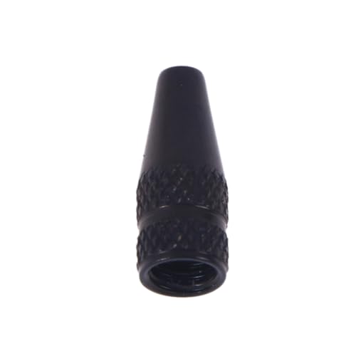 6 Pcs Tapones de Válvula Aluminio Negro miniatura 3