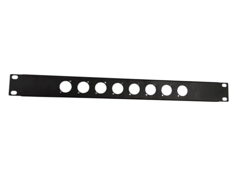 Image of 1U 19 inch Rack Panel Punched for 8 XLRs - Unloaded Pack of 1