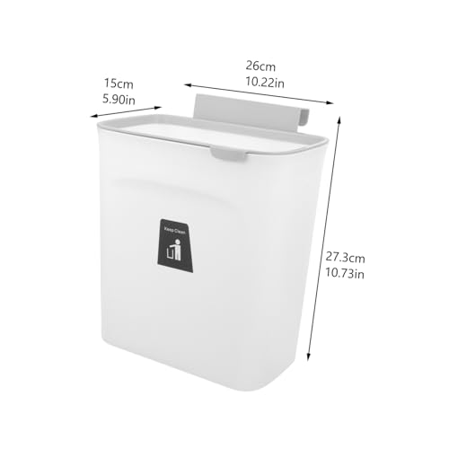 Papelera de pared para basura para cocina y hogar blanca miniatura 2
