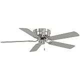 Minka-Aire F565-BN Mesa 52 Inch Flush Mount Low Profile Ceiling Fan in Brushed Nickel Finish