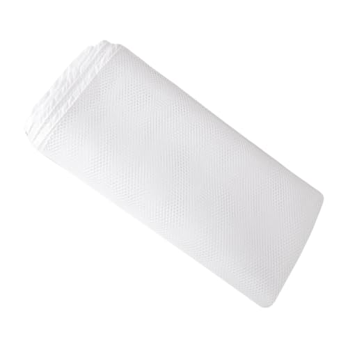 DECORNIJIA Red de Seguridad Poliéster Grueso 3 Metros Blanca Ganchos de Plástico y Cuerda Ajustable Protección para Barandillas y Escaleras en Balcones Barrera Segura para Bebés y Mascotas