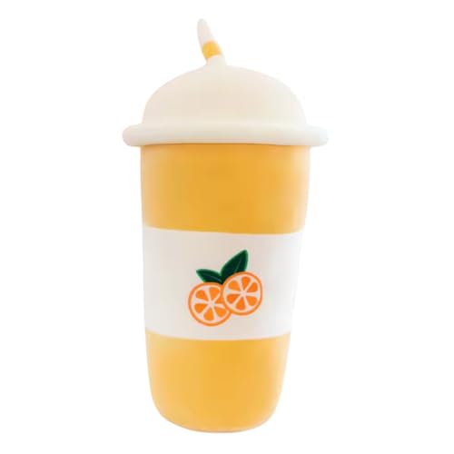 Image of Giant Orange Fruit Tea Plush Massive Boba Body Pillow