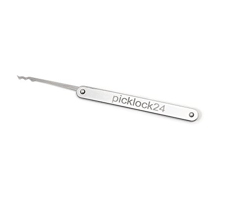 Picklock24. Ganzúa rastrillado PRO, grande (rake pick)