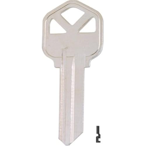 Key Blank, Nickel, Type 1176, 5 Pin, PK50