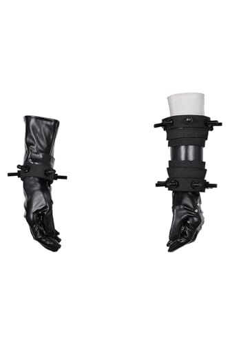 YANVS FF7 - Gants de cosplay Cloud Strife - Accessoires de costume pour adulte et homme - Pour fête d'Halloween, noir, Small