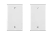 Leviton 80714-W 1-Gang No Device Blank Wallplate