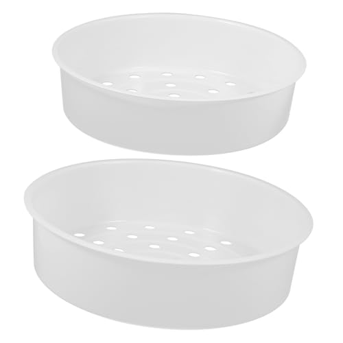 LEDMOMO 2個 対応 炊飯器用蒸し器バスケット 丸均一加熱 プラスチック製 耐久性 キッチン用品 蒸し料理 野菜 餅 蒸し器アクセサリー